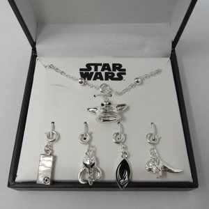 Mandalorian Five Pendant Necklace Set, Grogu (Baby Yoda, Child) Mythosaur Charms